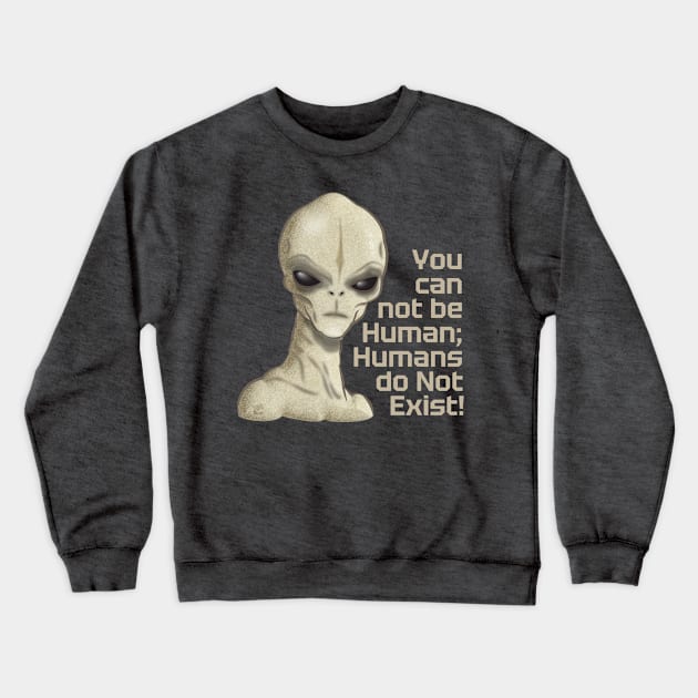 Alien v Human Crewneck Sweatshirt by NN Tease